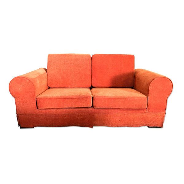 Sofa naranja 2 plazas